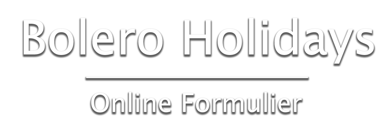 Bolero Holidays Online Formulier