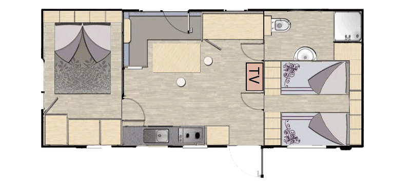 Murano 3 Bedroom Mobile Home at Union Lido